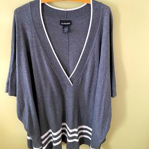 Lane Bryant Grey Poncho Sweater, size 22-28